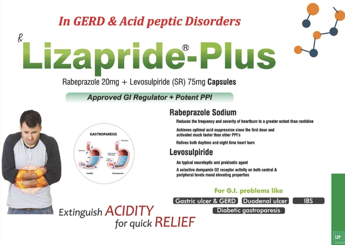 LIZAPRIDE PLUS - Rabeprazole + Levosulpiride SR